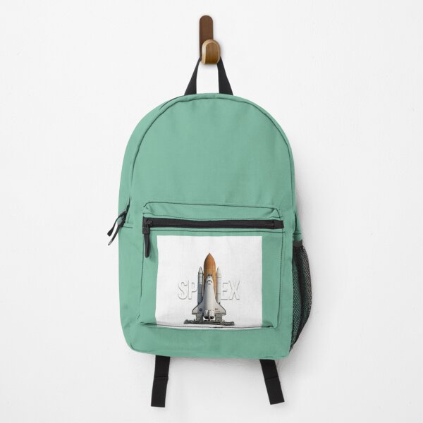 Item preview, Futuristic SpaceX Text with Classic NASA Space Shuttle Sticker Design designed and sold by KalaPXL.