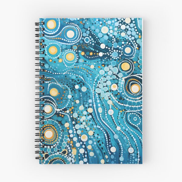 Item preview, Aboriginal Inspired Dot Art - Abstract Ocean Water designed and sold by GrinGalore.