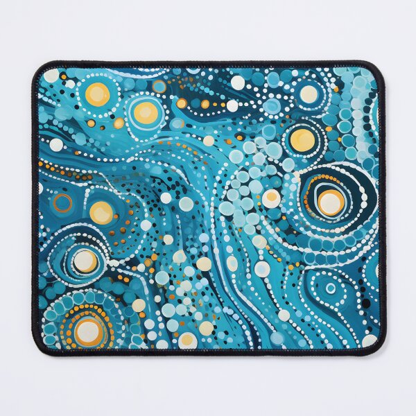 Item preview, Aboriginal Inspired Dot Art - Abstract Ocean Water designed and sold by GrinGalore.