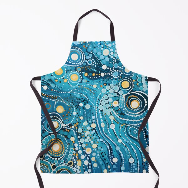 Item preview, Aboriginal Inspired Dot Art - Abstract Ocean Water designed and sold by GrinGalore.
