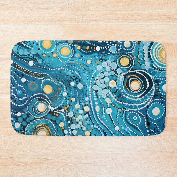 Item preview, Aboriginal Inspired Dot Art - Abstract Ocean Water designed and sold by GrinGalore.