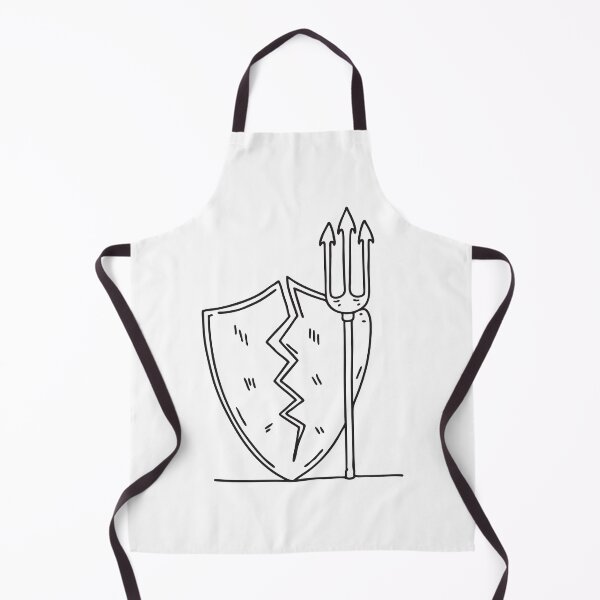Item preview, Trident Beside Broken Battle Shield designed and sold by rasagamastore.