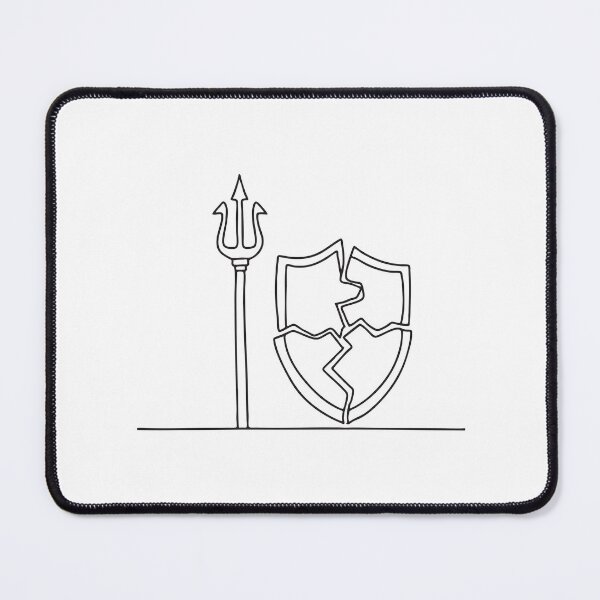 Item preview, Broken Shield Leaning Beside Trident designed and sold by rasagamastore.