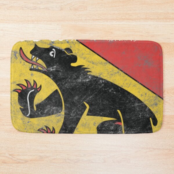 Item preview, Bern Flag Metal Texture | Bernese Bear Metal Design designed and sold by RoyalMerchantShop.