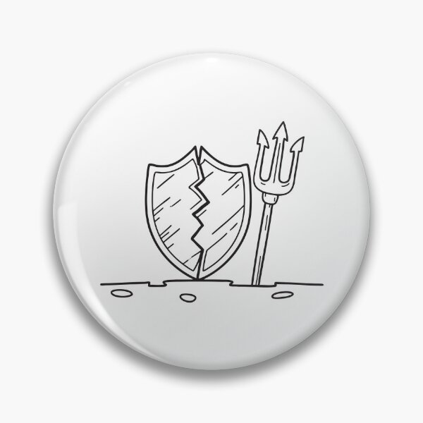 Item preview, Trident Near Cracked Defensive Shield designed and sold by rasagamastore.