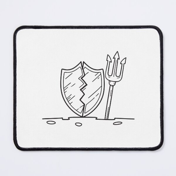 Item preview, Trident Near Cracked Defensive Shield designed and sold by rasagamastore.