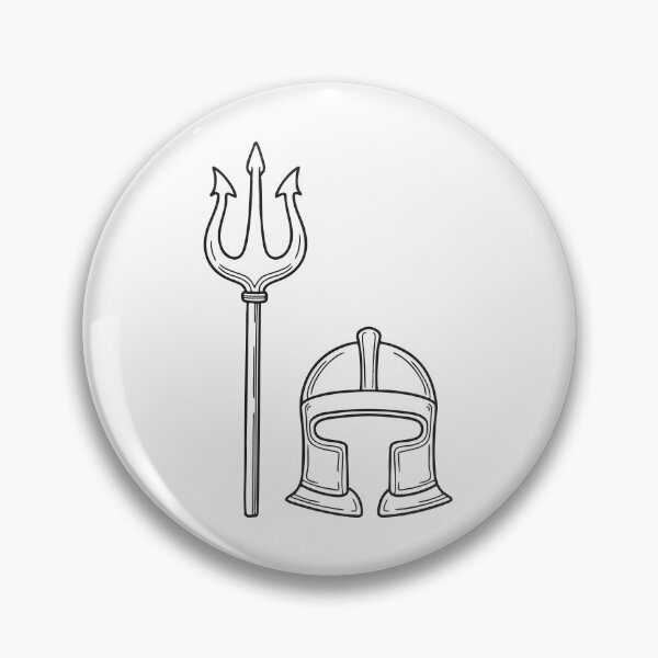 Item preview, Trident Beside Cracked Warrior Helmet designed and sold by rasagamastore.