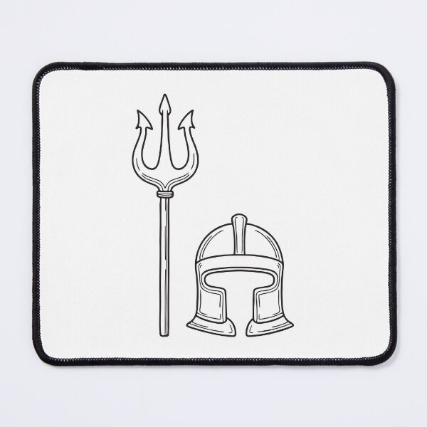 Item preview, Trident Beside Cracked Warrior Helmet designed and sold by rasagamastore.