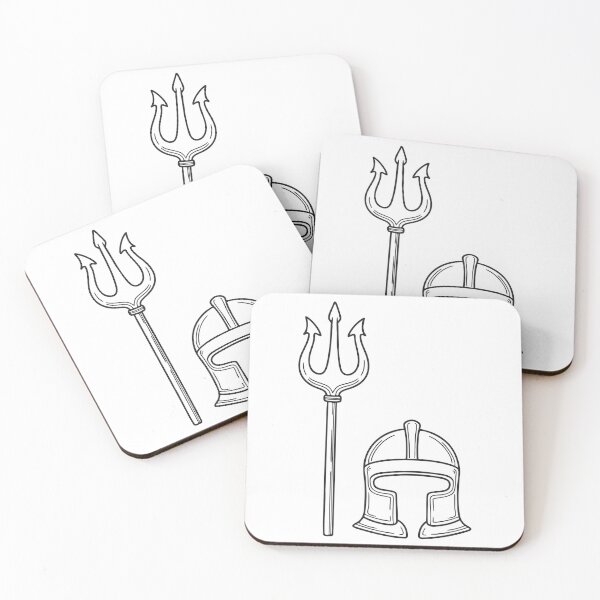 Item preview, Trident Beside Cracked Warrior Helmet designed and sold by rasagamastore.