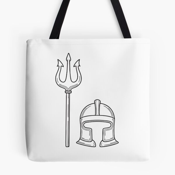 Item preview, Trident Beside Cracked Warrior Helmet designed and sold by rasagamastore.