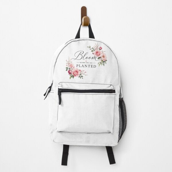 Item preview, Bloom Where You Are Planted – Elegant Floral Typography Design on White Background designed and sold by Newthingzy.