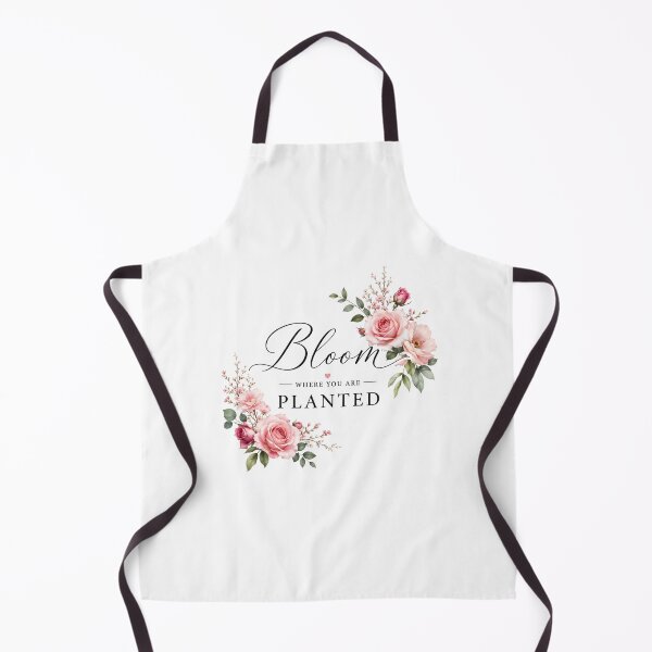 Aperçu de l'œuvre Bloom Where You Are Planted – Elegant Floral Typography Design on White Background créée et vendue par Newthingzy.