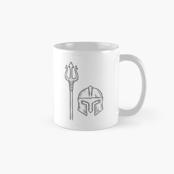 Item preview, Trident Next to Damaged Battle Helmet designed and sold by rasagamastore.