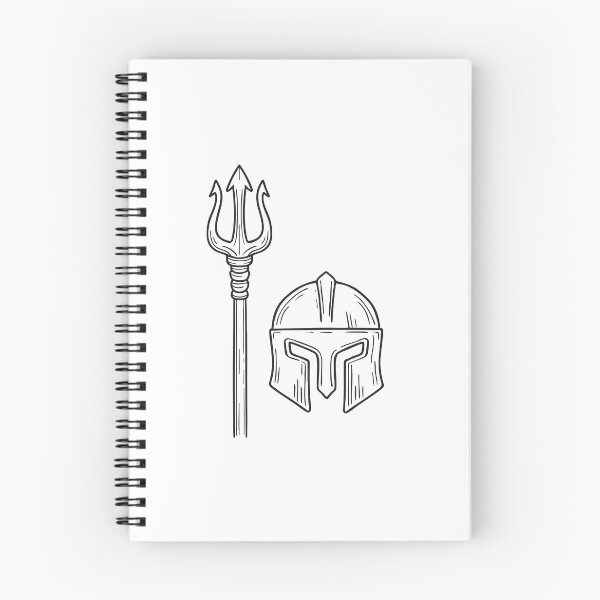 Item preview, Trident Next to Damaged Battle Helmet designed and sold by rasagamastore.