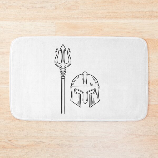 Item preview, Trident Next to Damaged Battle Helmet designed and sold by rasagamastore.