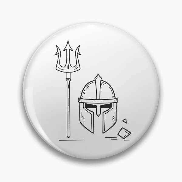 Item preview, Trident Near Cracked Warrior Helmet designed and sold by rasagamastore.