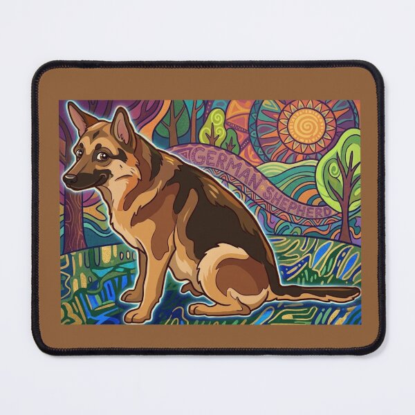 Item preview, A vibrant, stylized  interpretation of a German Shepherd designed and sold by AirCrayons27.