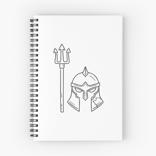 Item preview, Cracked Warrior Helmet Beside Trident designed and sold by rasagamastore.