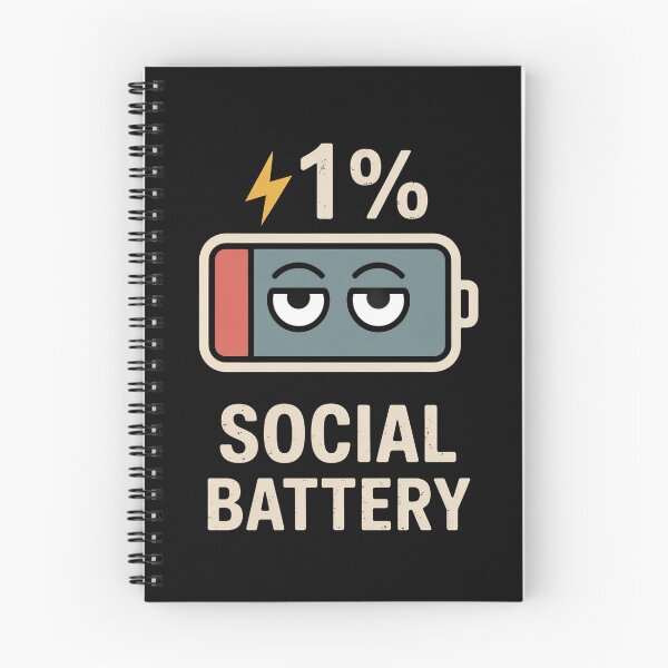Item preview, Social battery almost empty – Introverted everyday life designed and sold by ArtShuffle.