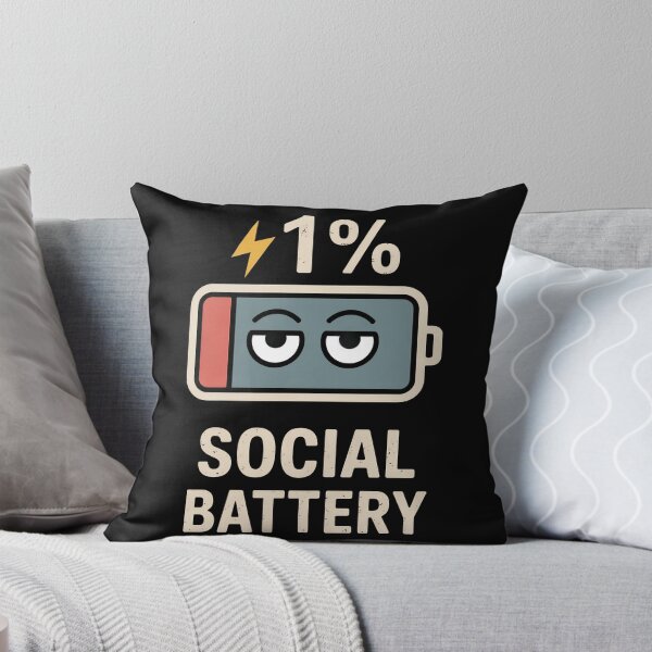 Item preview, Social battery almost empty – Introverted everyday life designed and sold by ArtShuffle.