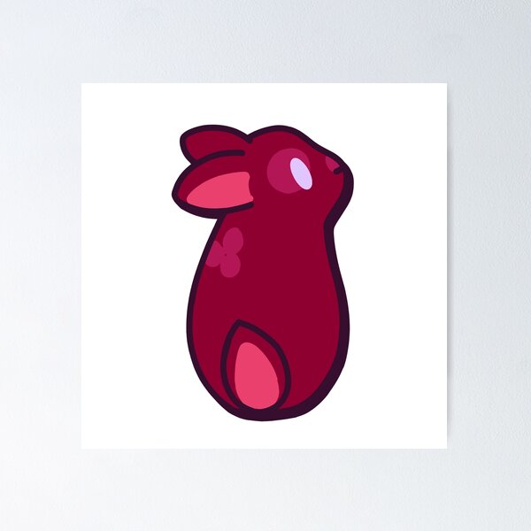 Item preview, Raspberry Bunny – Cute Kawaii-Inspired Design designed and sold by dittoon.