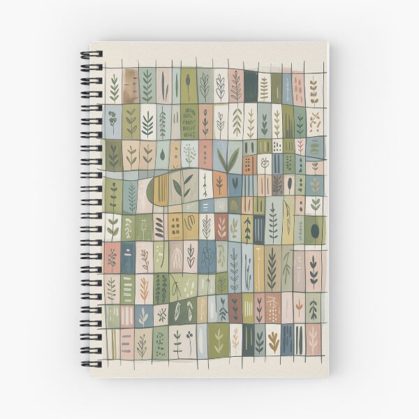 Item preview, Abstract Botanical Grid Art – Paul Klee Inspired Nature Geometry Print designed and sold by Tamas Das.