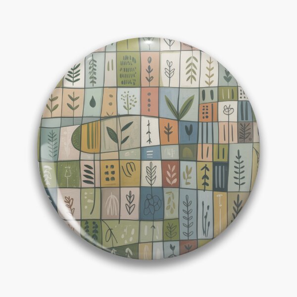 Item preview, Abstract Botanical Grid Art – Paul Klee Inspired Nature Geometry Print designed and sold by Tamas Das.