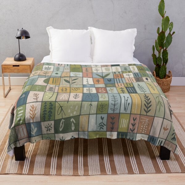 Item preview, Abstract Botanical Grid Art – Paul Klee Inspired Nature Geometry Print designed and sold by Tamas Das.