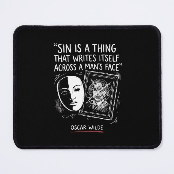 Item preview, Dorian Gray Sin Writes Itself Across A Mans Face Sketch Art designed and sold by Fenay Designs.