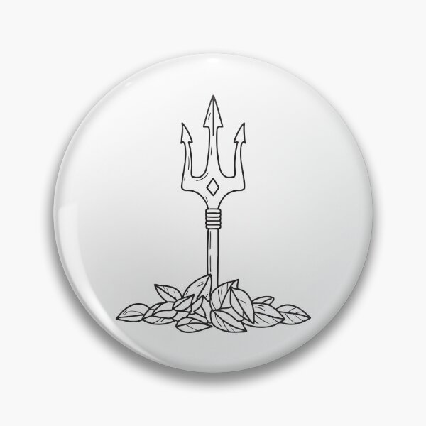 Item preview, Trident Half Covered by Fallen Leaves designed and sold by rasagamastore.