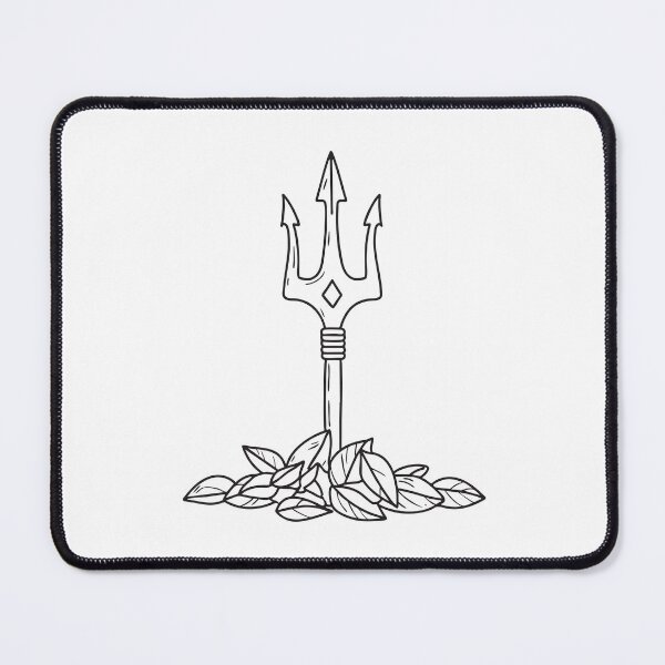 Item preview, Trident Half Covered by Fallen Leaves designed and sold by rasagamastore.