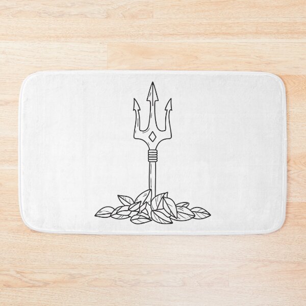 Item preview, Trident Half Covered by Fallen Leaves designed and sold by rasagamastore.
