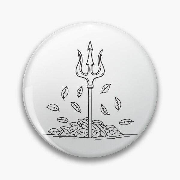 Item preview, Trident Partly Buried Under Leaves designed and sold by rasagamastore.