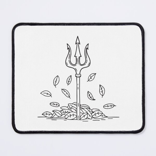 Item preview, Trident Partly Buried Under Leaves designed and sold by rasagamastore.
