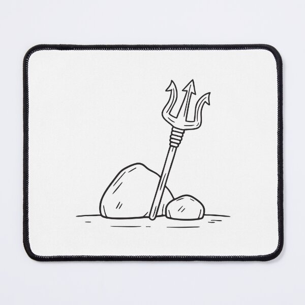 Item preview, Trident Leaning Against Coastal Rock designed and sold by rasagamastore.