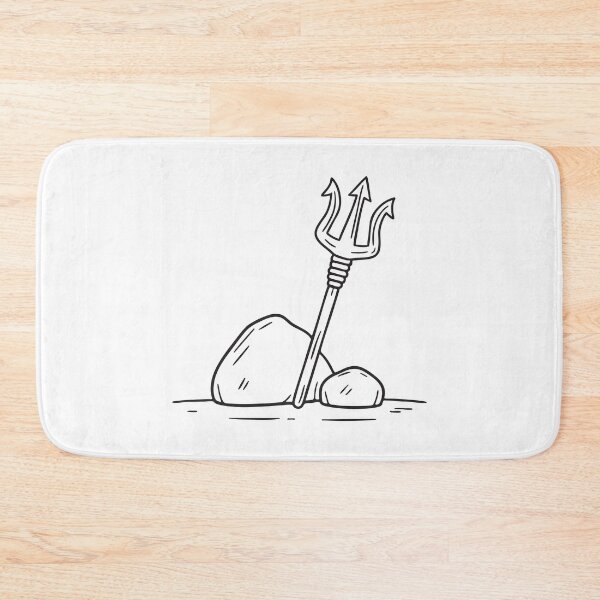 Item preview, Trident Leaning Against Coastal Rock designed and sold by rasagamastore.