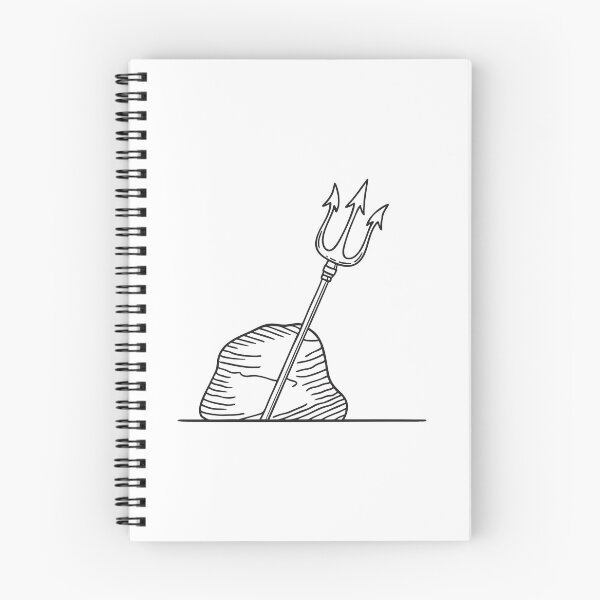 Item preview, Slanted Trident Standing Beside Rock designed and sold by rasagamastore.