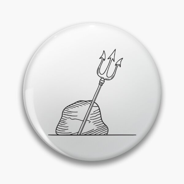 Item preview, Slanted Trident Standing Beside Rock designed and sold by rasagamastore.