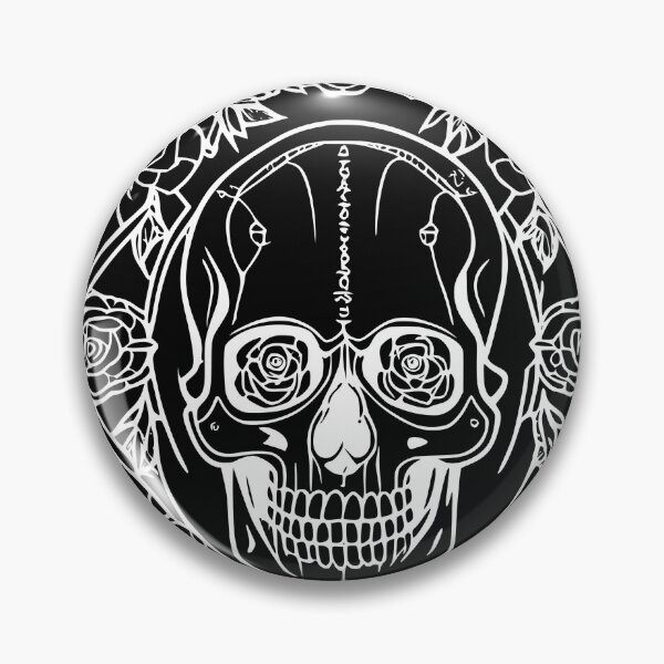 Item preview, Gothic Skull and Roses Reverse Coloring Page Mystical Art designed and sold by DarkOriginArts.