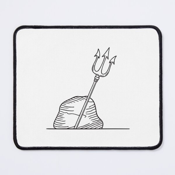 Item preview, Slanted Trident Standing Beside Rock designed and sold by rasagamastore.