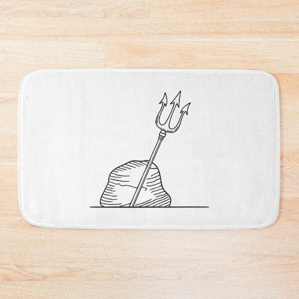 Item preview, Slanted Trident Standing Beside Rock designed and sold by rasagamastore.