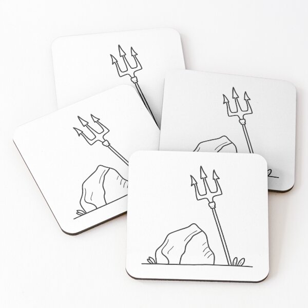 Item preview, Trident Resting on Rocky Surface designed and sold by rasagamastore.