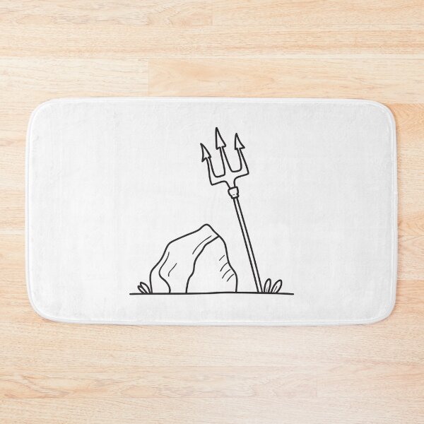 Item preview, Trident Resting on Rocky Surface designed and sold by rasagamastore.