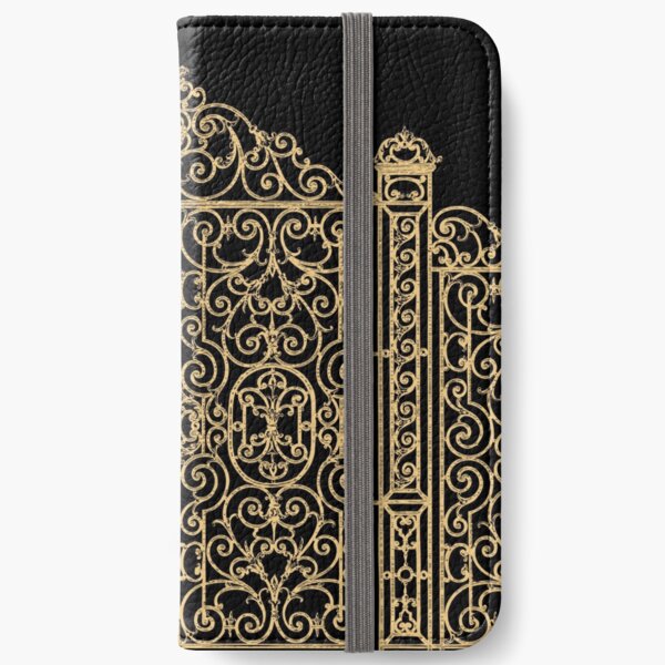 French Wrought Iron Gate | Louis XV Style | Black and Gold | iPhone Wallet