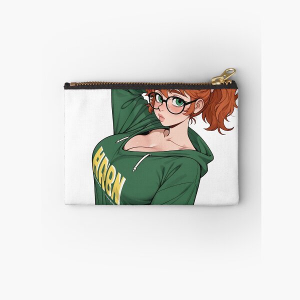 Item preview, Pretty nerdy anime girl with glasses, red hair, waifu designed and sold by Shirt-Otakus.