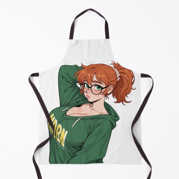 Item preview, Pretty nerdy anime girl with glasses, red hair, waifu designed and sold by Shirt-Otakus.