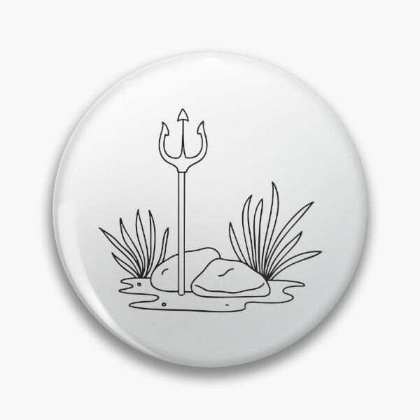 Item preview, Trident Resting Near Seaweed and Stone designed and sold by rasagamastore.