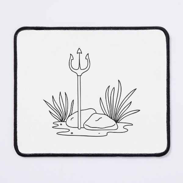 Item preview, Trident Resting Near Seaweed and Stone designed and sold by rasagamastore.
