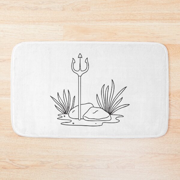 Item preview, Trident Resting Near Seaweed and Stone designed and sold by rasagamastore.