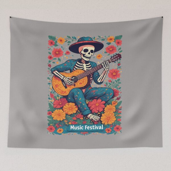 Item preview, Acoustic Skeleton Festival  - World Music Day designed and sold by Art-Arcade6.